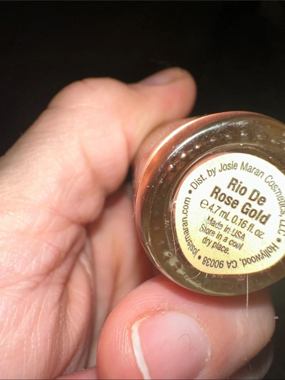 JOSIE MARAN Shimmery Bronze Liquid Eye Shadow rio d rose gold 6.7 ml new
